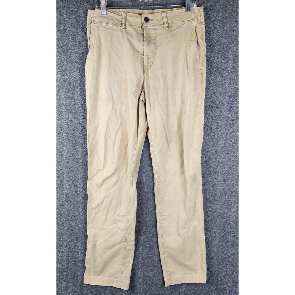 American Eagle Chino Pants Mens 32x32 Ne(x)t Level Flex Straight Tan Khaki EUC